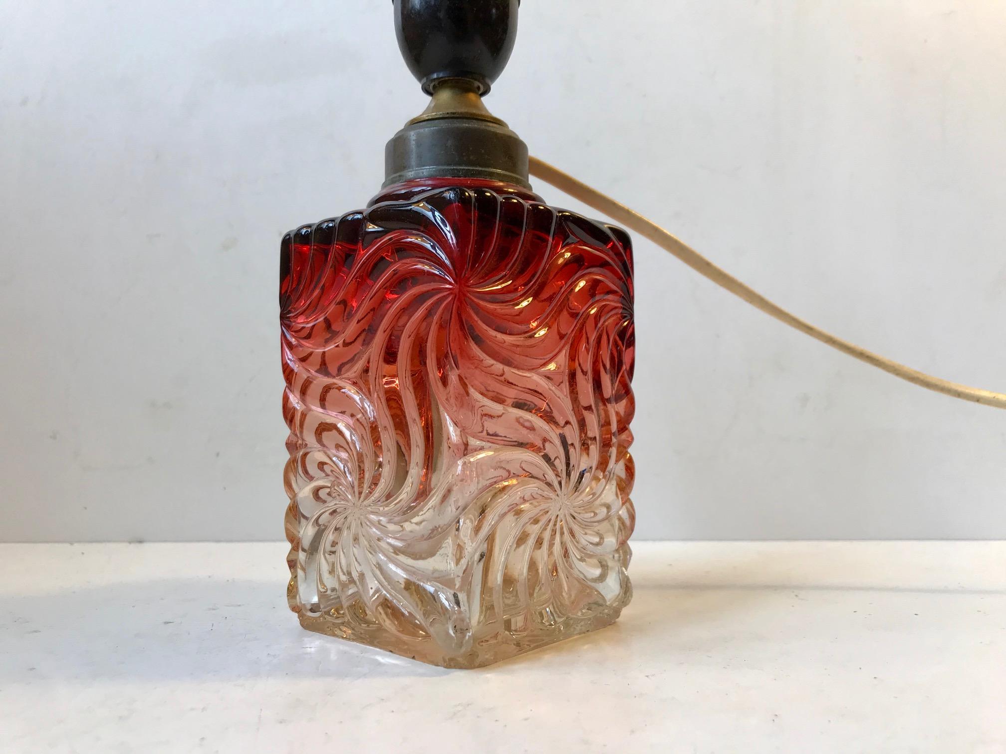 Italian Venetian Art Glass Table Lamp from Murano, 1930s