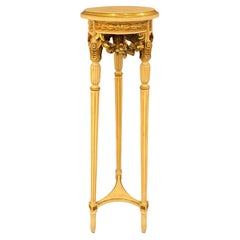 Piédestal de style Louis XVI en bois doré, vers les années 1890