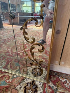 Venezianischer Jugendstil-Zwischenspiegel - Goldmessing - H. 230 cm