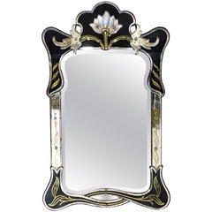 Venetian Art Nouveau Style Midcentury Mirror