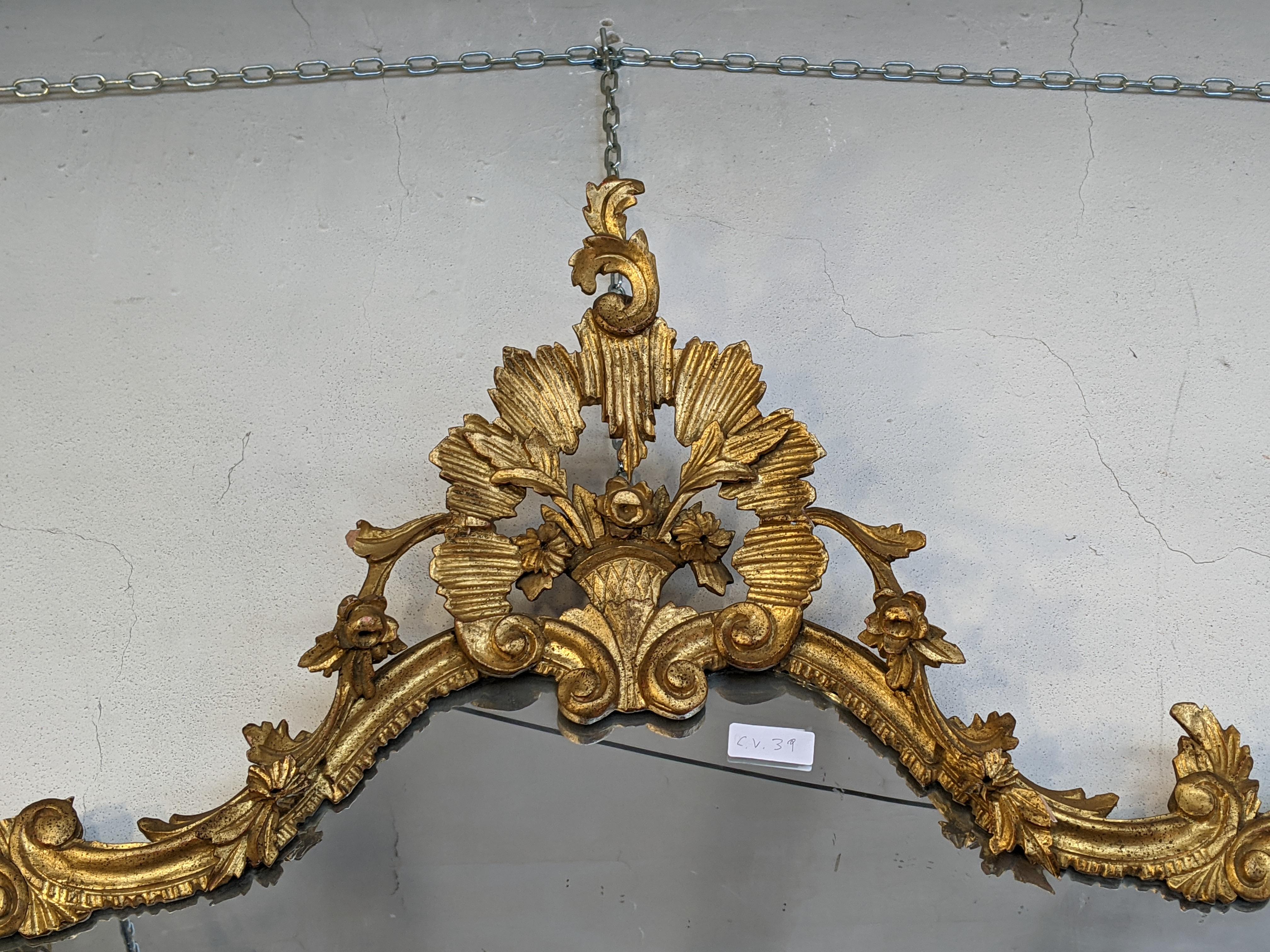 18th Century Venetian Baroque Mirror, 1700, Gold Leaf For Sale