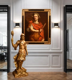 Venetian Sculpture 17th Century Wood Italian Old master Soldier Roma War Gold