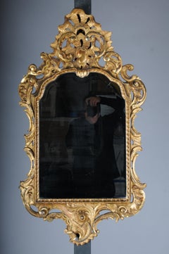 Venetian Baroque Wall Mirror, Ornately Gilded, 19th Century