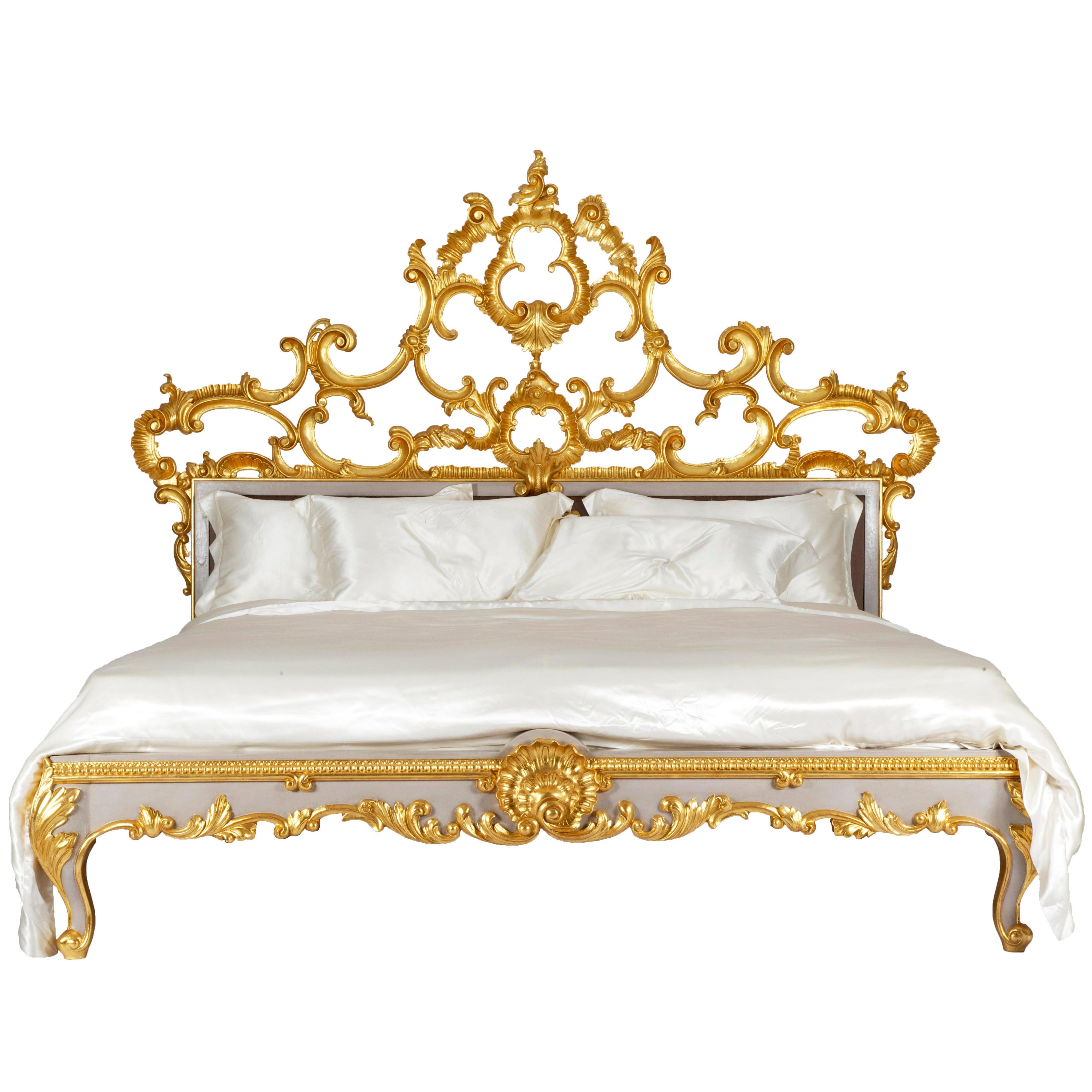 Venetian Bed, Rococo Style, Hand Crafted, Made by La Maison London