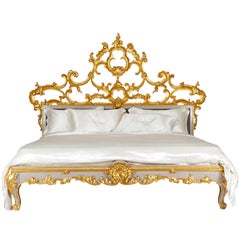 Used Venetian Bed, Rococo Style, Hand Crafted, Made by La Maison London