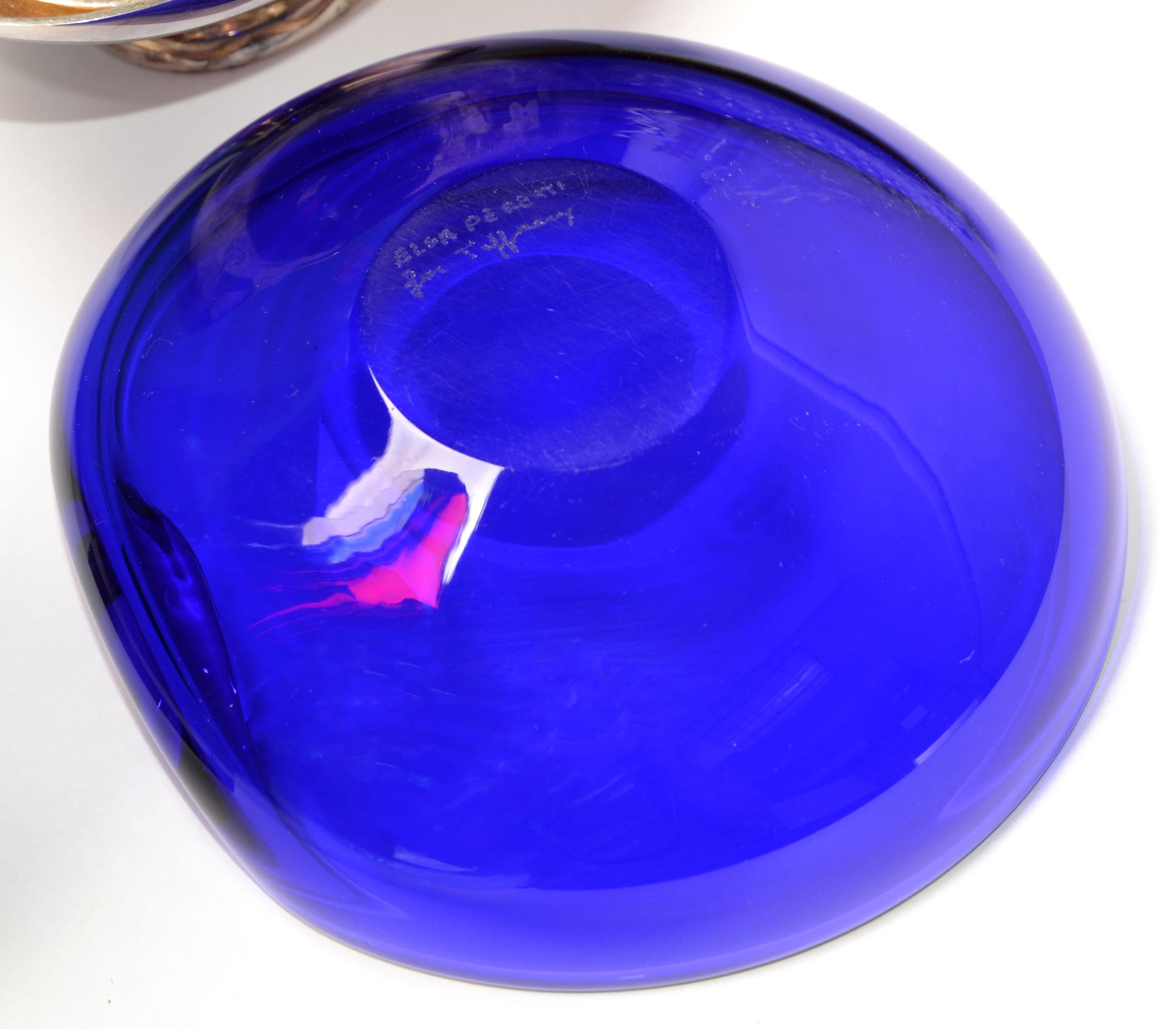 Bol en verre soufflé vénitien bleu cobalt Elsa Peretti pour Tiffany & Co. en vente 4