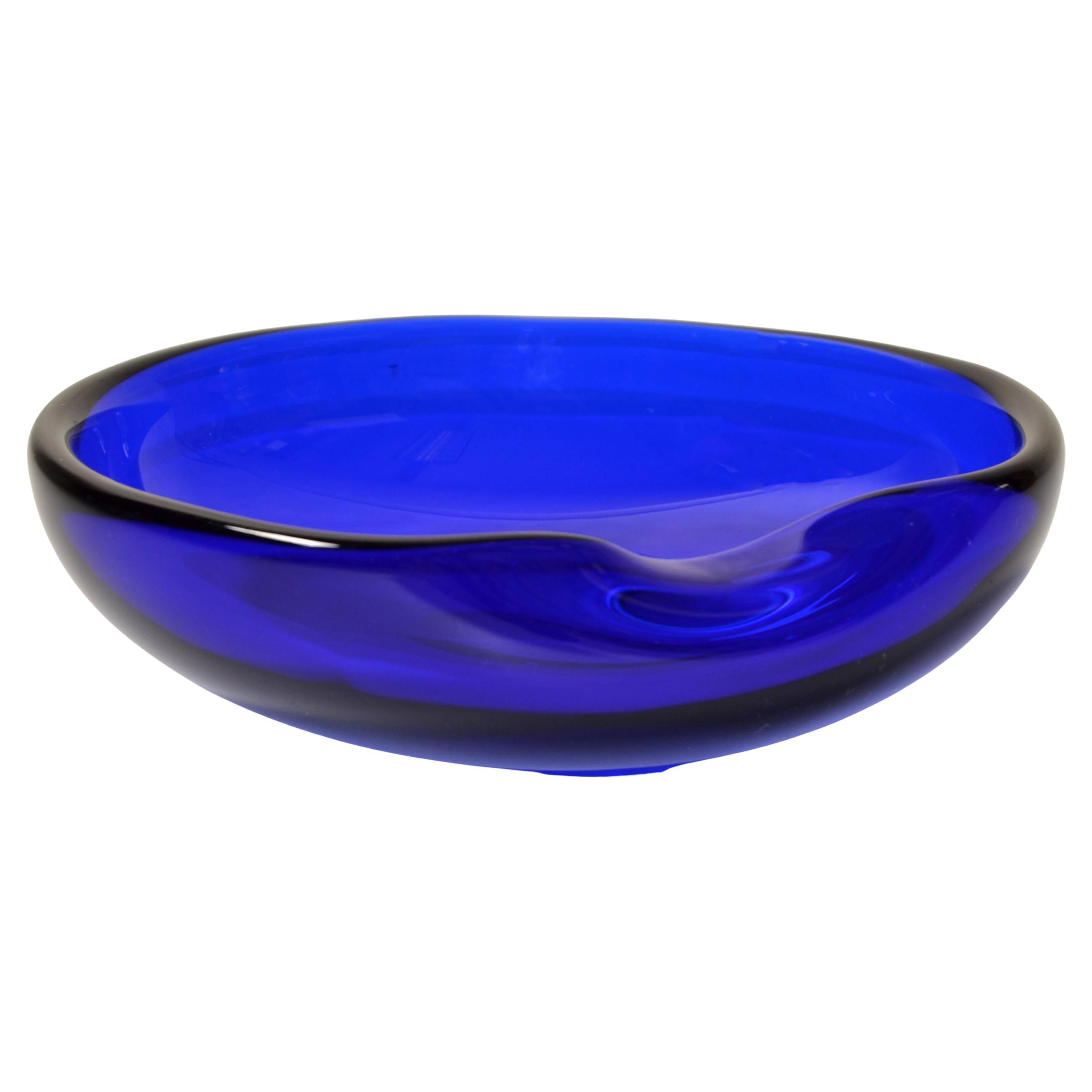 italien Bol en verre soufflé vénitien bleu cobalt Elsa Peretti pour Tiffany & Co. en vente