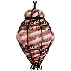 Venetian Blown Glass Murano Lantern