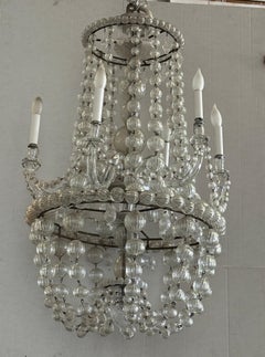 Venetian Blown Glass Murano Six Arm Chandelier from Italy.