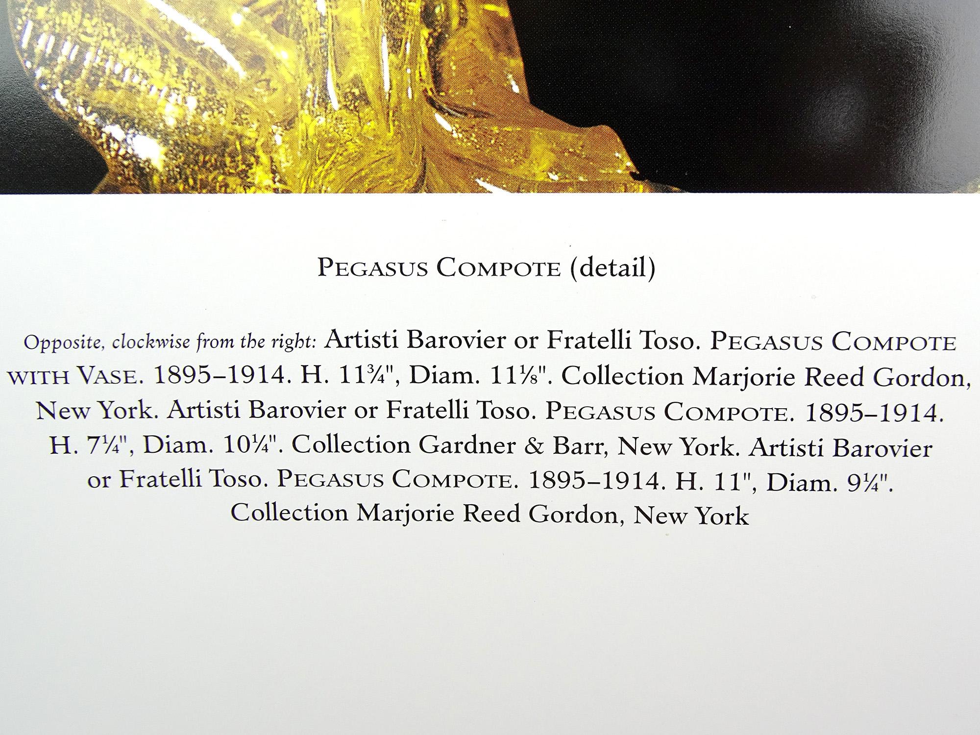 Venetian Blue Gold Flecks Pegasus Italian Art Glass Centrepiece Compote Bowl For Sale 1