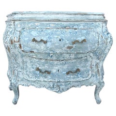Antique Venetian Bombe Commode Polychromed and Painted