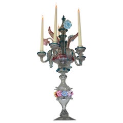 Chandeliers vénitiens en verre de Murano, vers 1880
