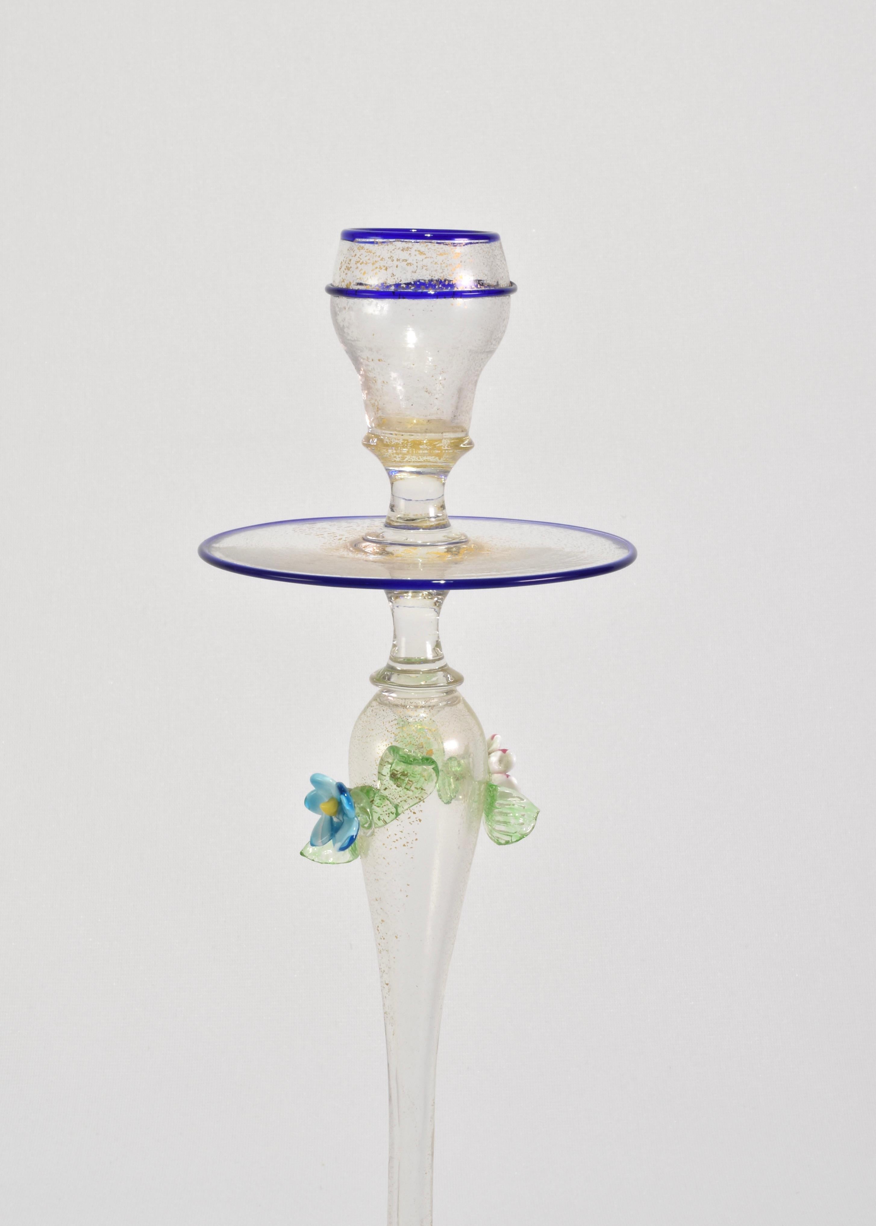 Hand-Crafted Venetian Candleholder Set For Sale
