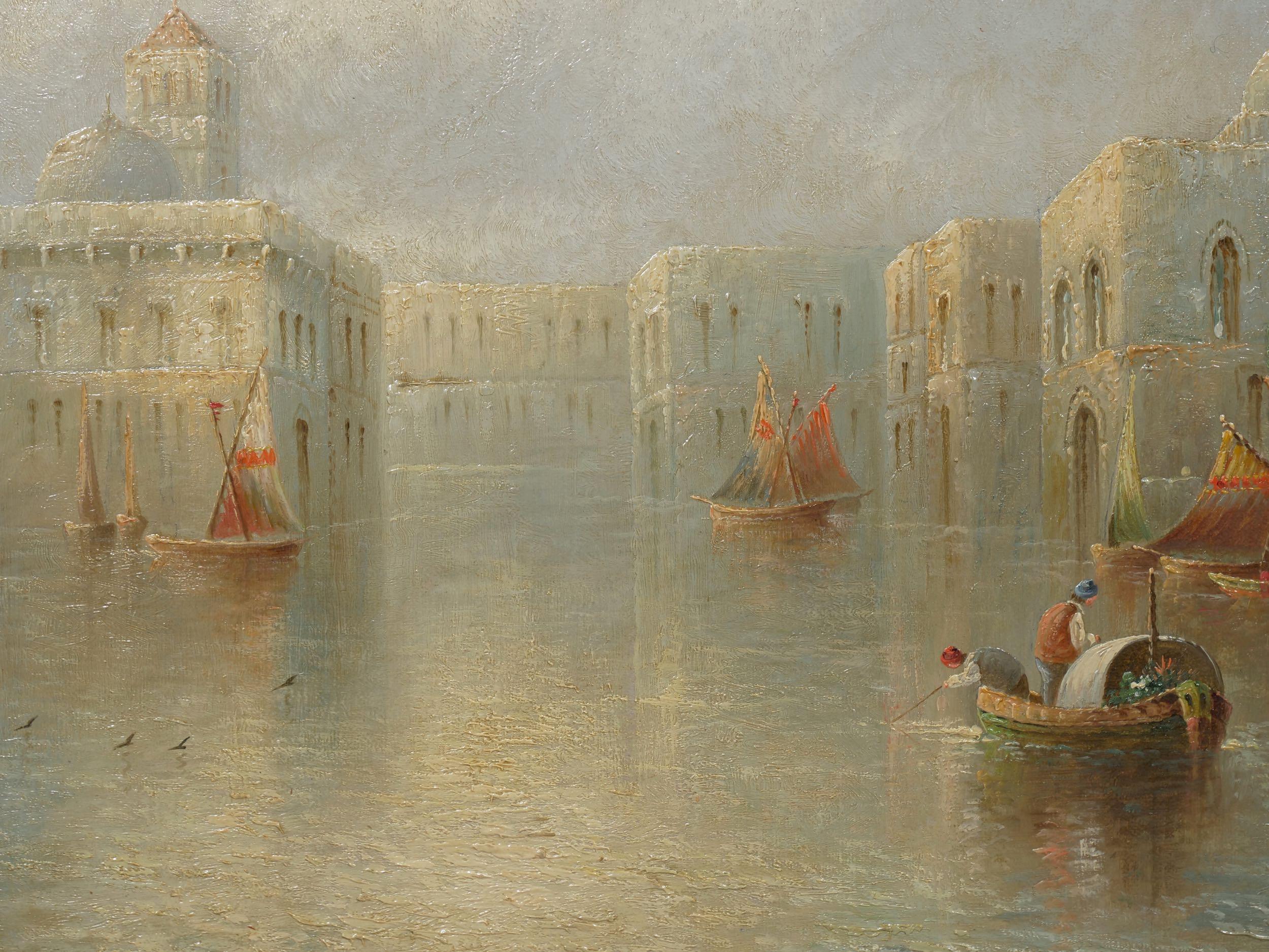 “Venetian Capriccio” Antique Landscape Oil Painting by James Salt 2
