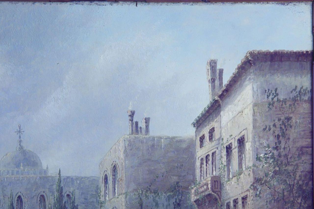 “Venetian Capriccio” Antique Landscape Oil Painting by James Salt 9