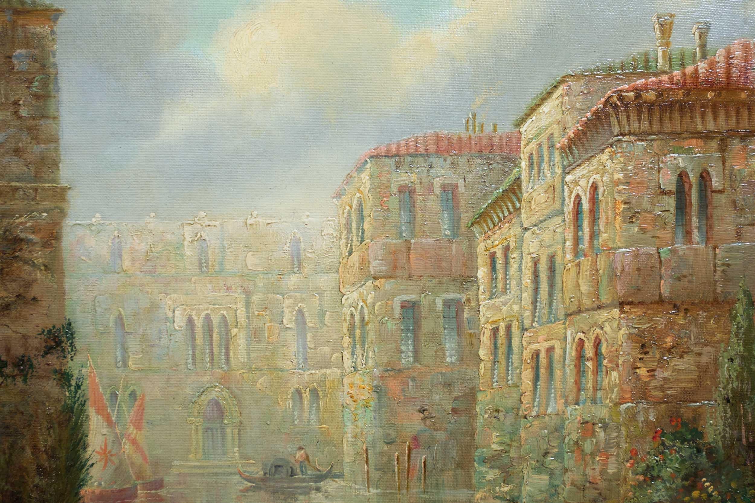 Venetian Capriccio Landscape Painting by James Salt 'English, 1850-1903' 4