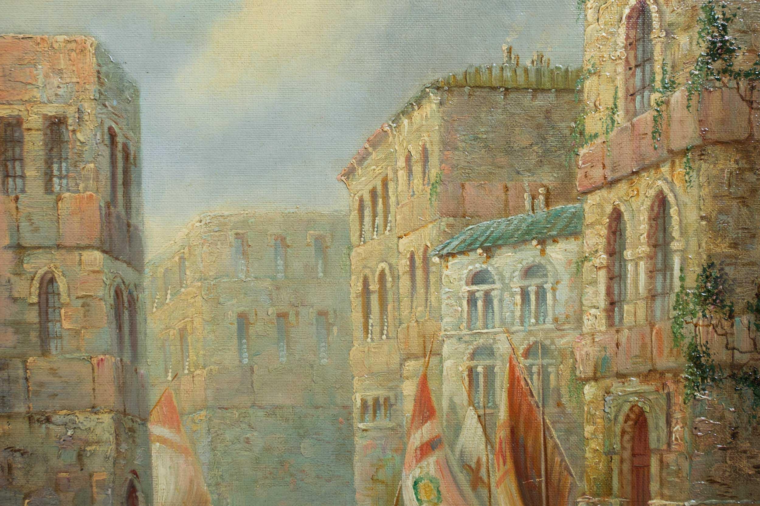 Venetian Capriccio Landscape Painting by James Salt 'English, 1850-1903' 5