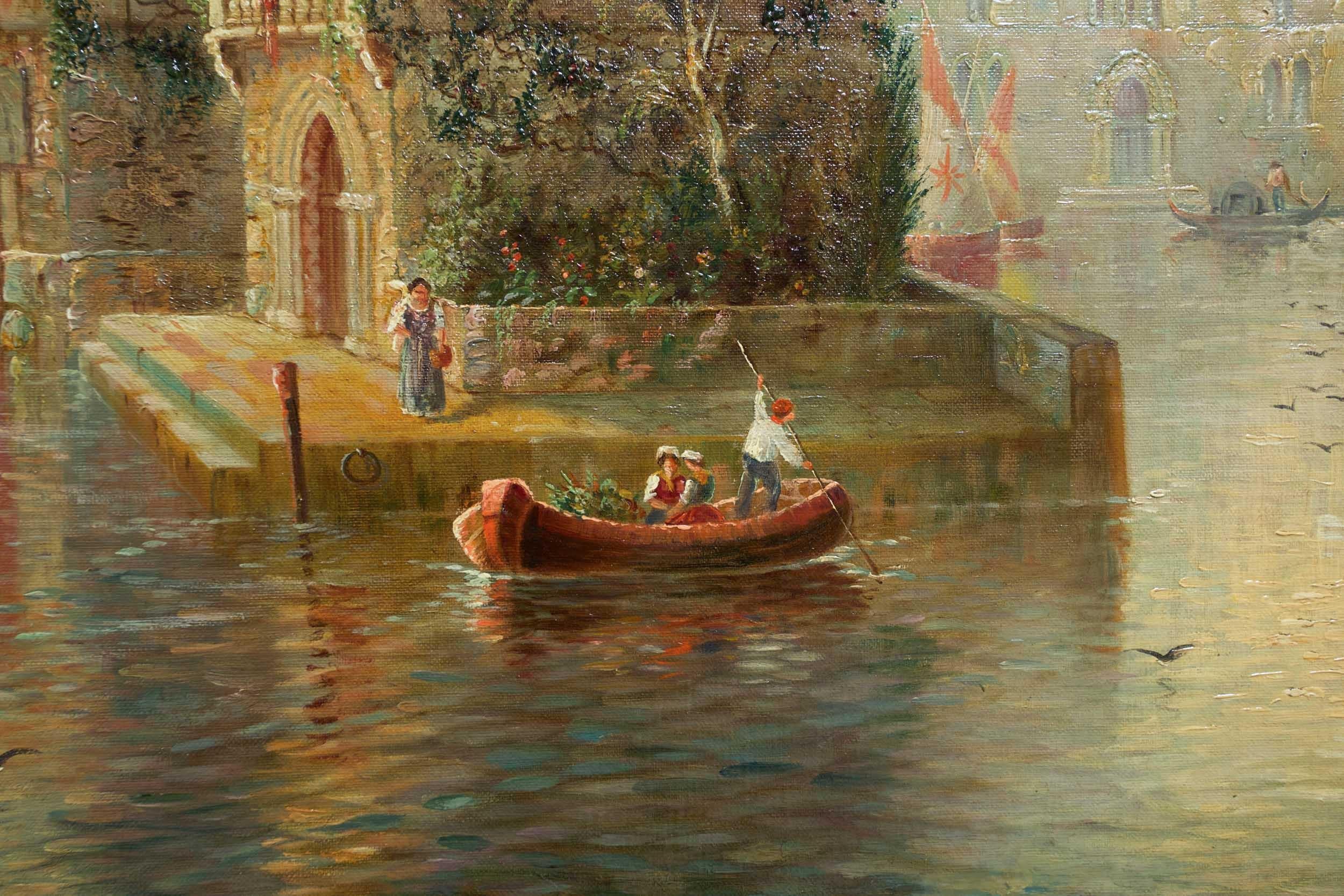 Venetian Capriccio Landscape Painting by James Salt 'English, 1850-1903' 7