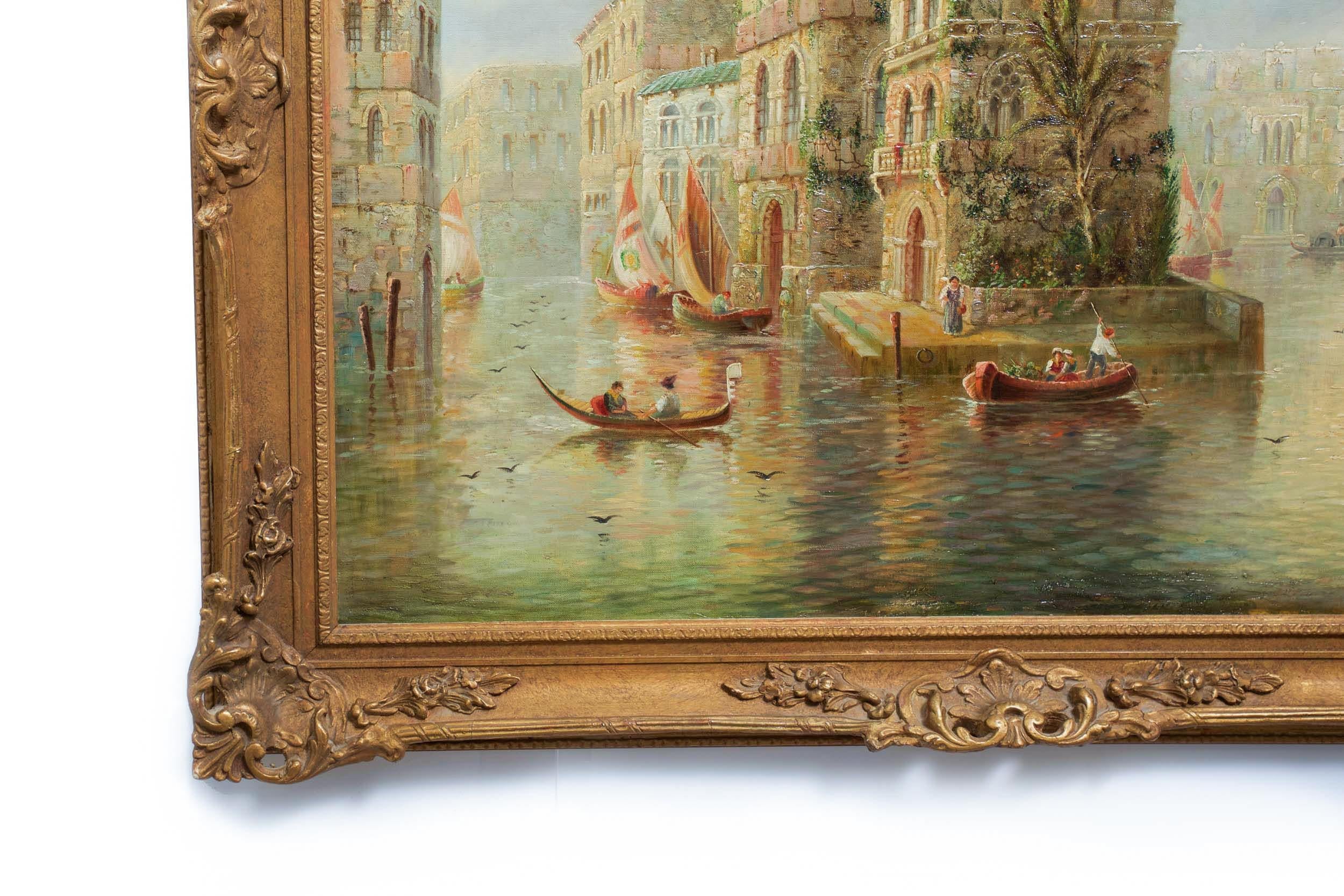 Venetian Capriccio Landscape Painting by James Salt 'English, 1850-1903' 11