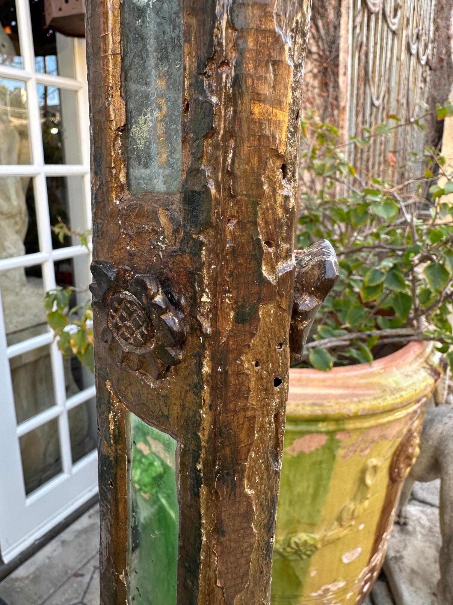 Lampadaire torchère vénitien sculpté en bois doré, pièce de collection LA en vente 10