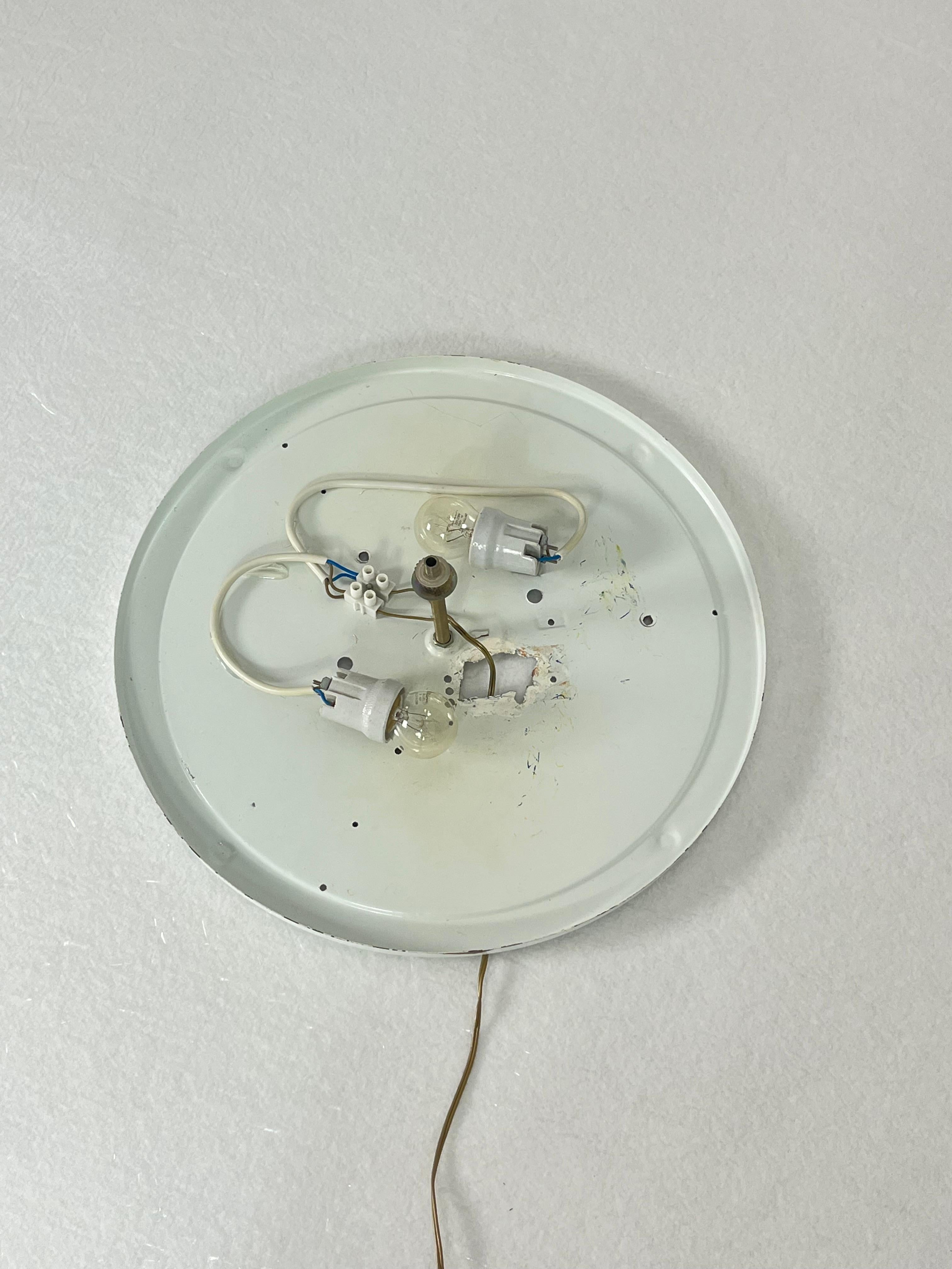 Lampada da soffitto veneziana a 2 luci in vetro di Murano, anni '80 in vendita 4