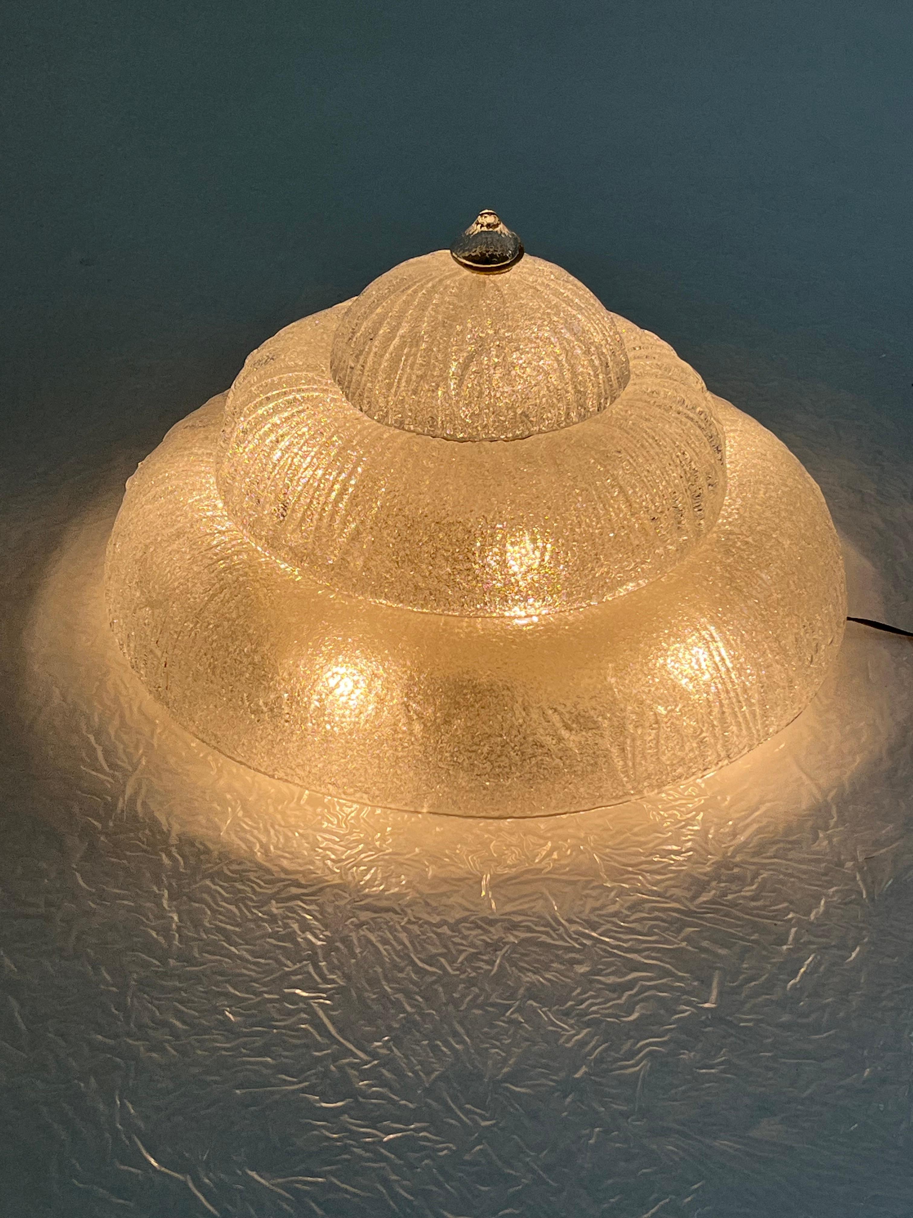 Lámpara de techo veneciana Vidrio de Murano de mediados de siglo, 8 luces Años 60 en Bueno estado para la venta en Palermo, IT