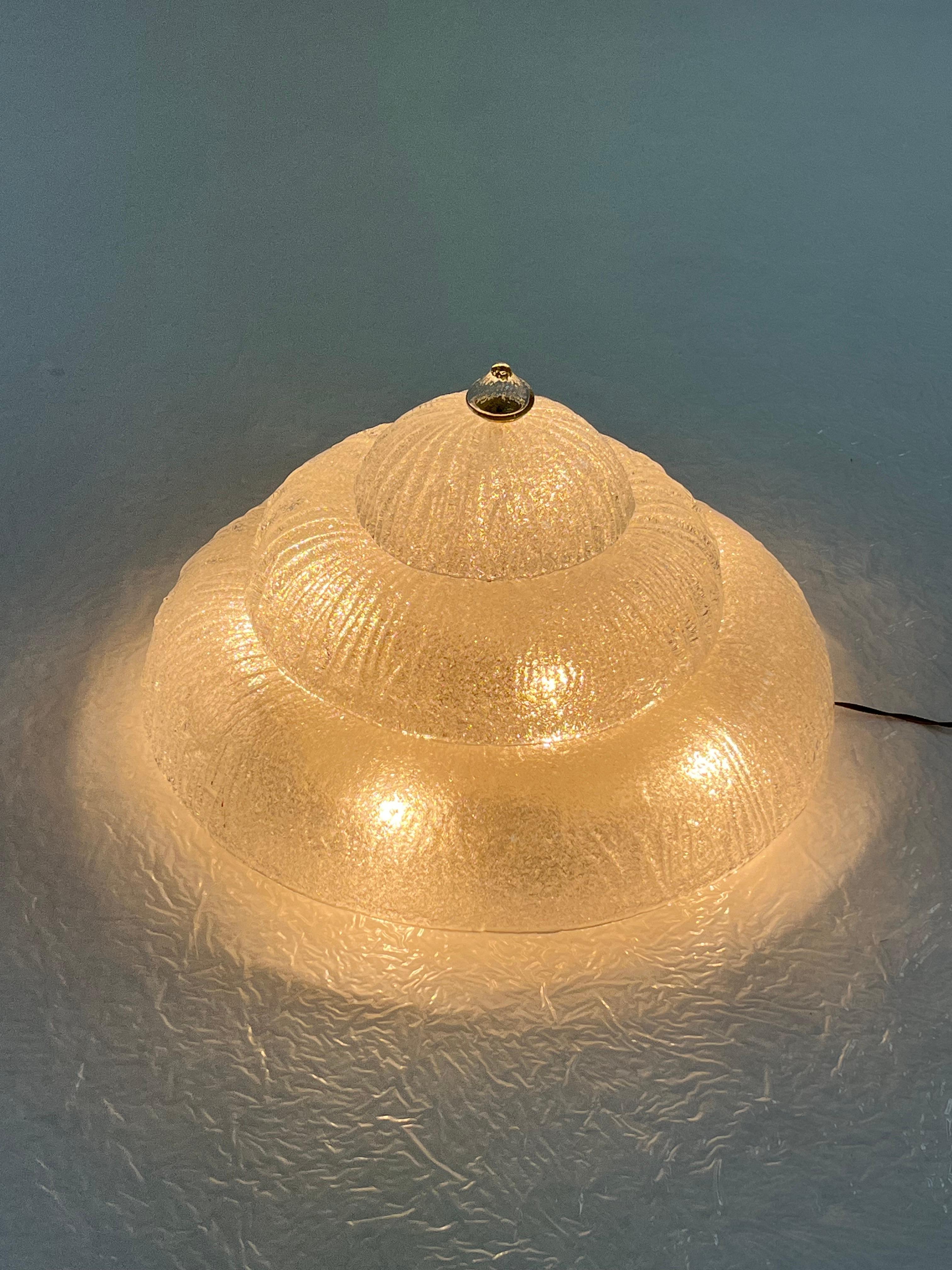 Lámpara de techo veneciana Vidrio de Murano de mediados de siglo, 8 luces Años 60 mediados del siglo XX en venta