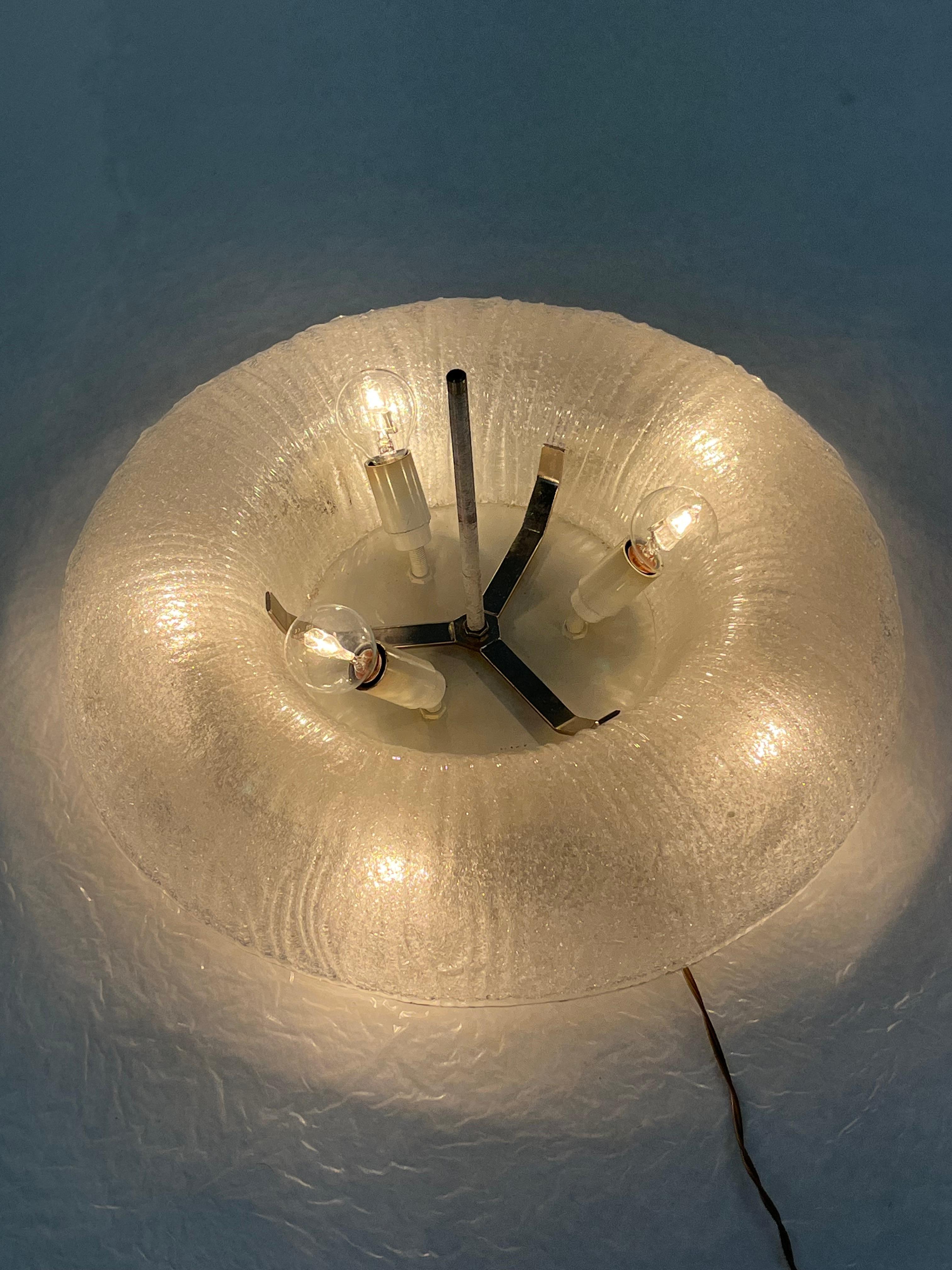 Lámpara de techo veneciana Vidrio de Murano de mediados de siglo, 8 luces Años 60 Cristal de Murano en venta