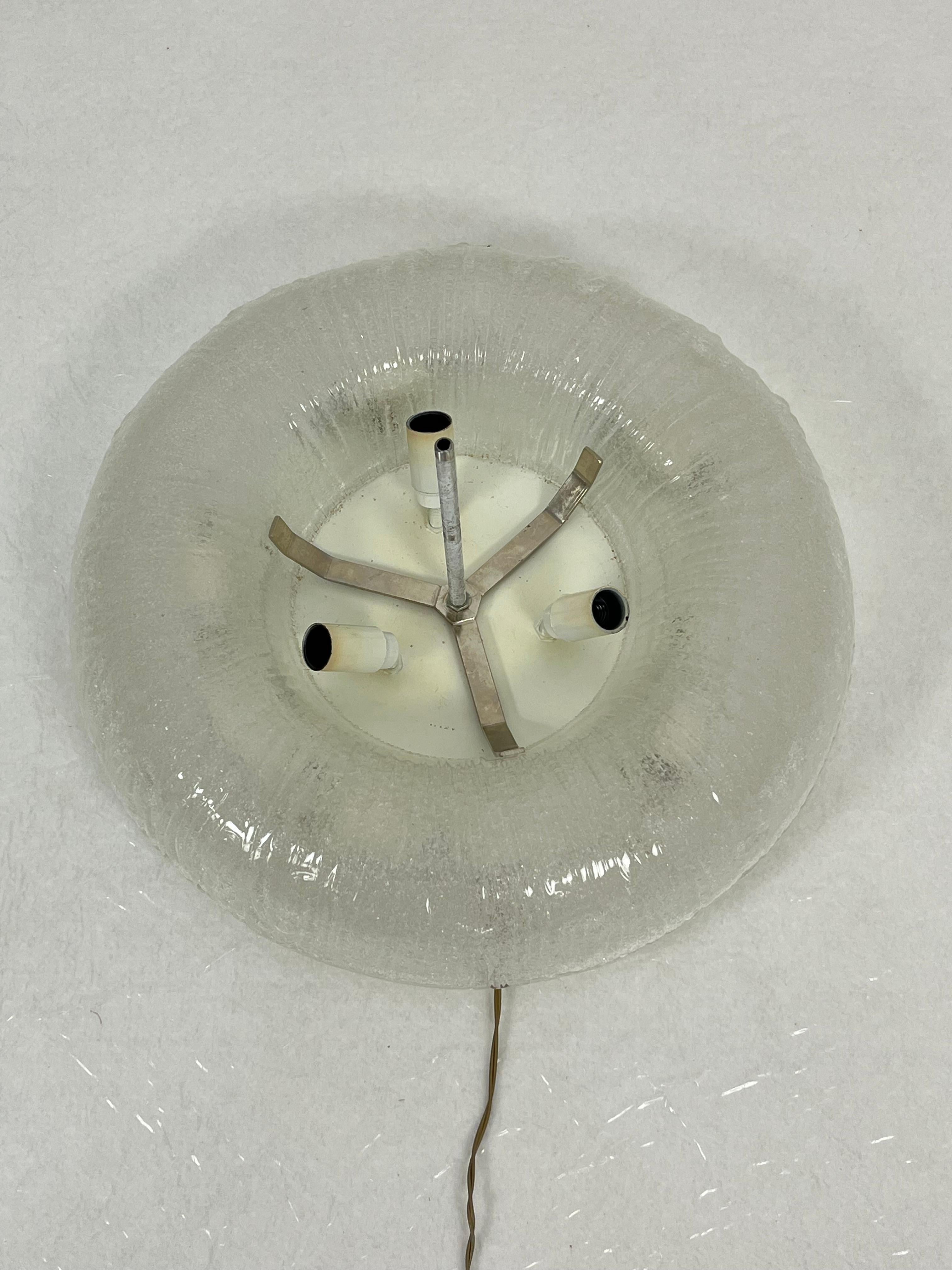 Lámpara de techo veneciana Vidrio de Murano de mediados de siglo, 8 luces Años 60 en venta 2