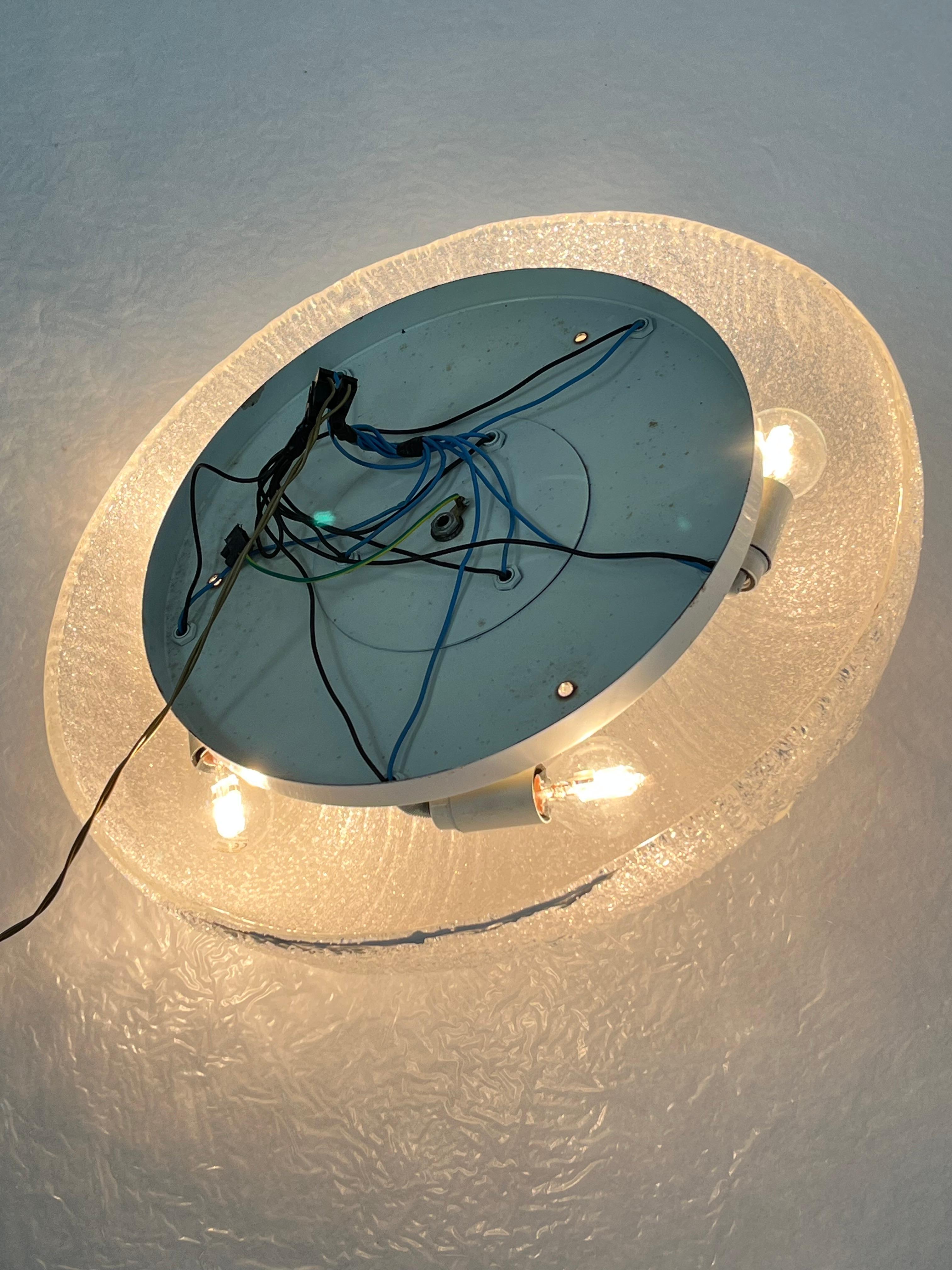 Lámpara de techo veneciana Vidrio de Murano de mediados de siglo, 8 luces Años 60 en venta 3