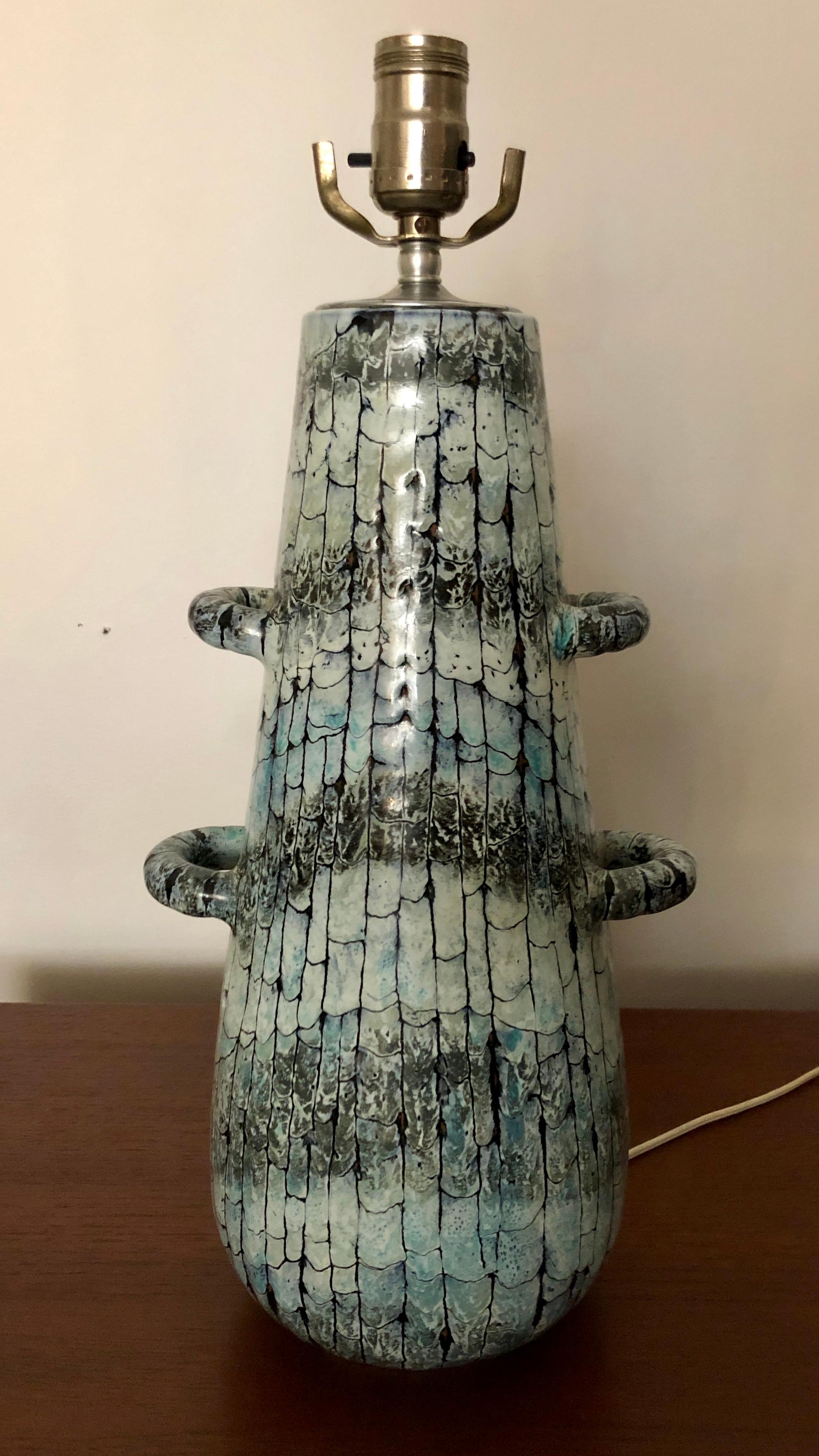 Venetian Ceramic Table Lamp by San Polo In Good Condition In Brooklyn, NY