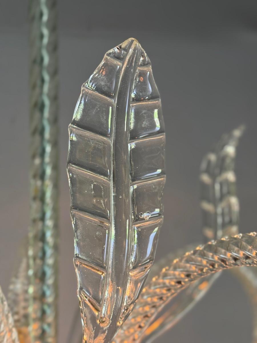 20th Century Venetian Chandelier By Barovier In Colourless Murano Glass, Circa 1940 For Sale