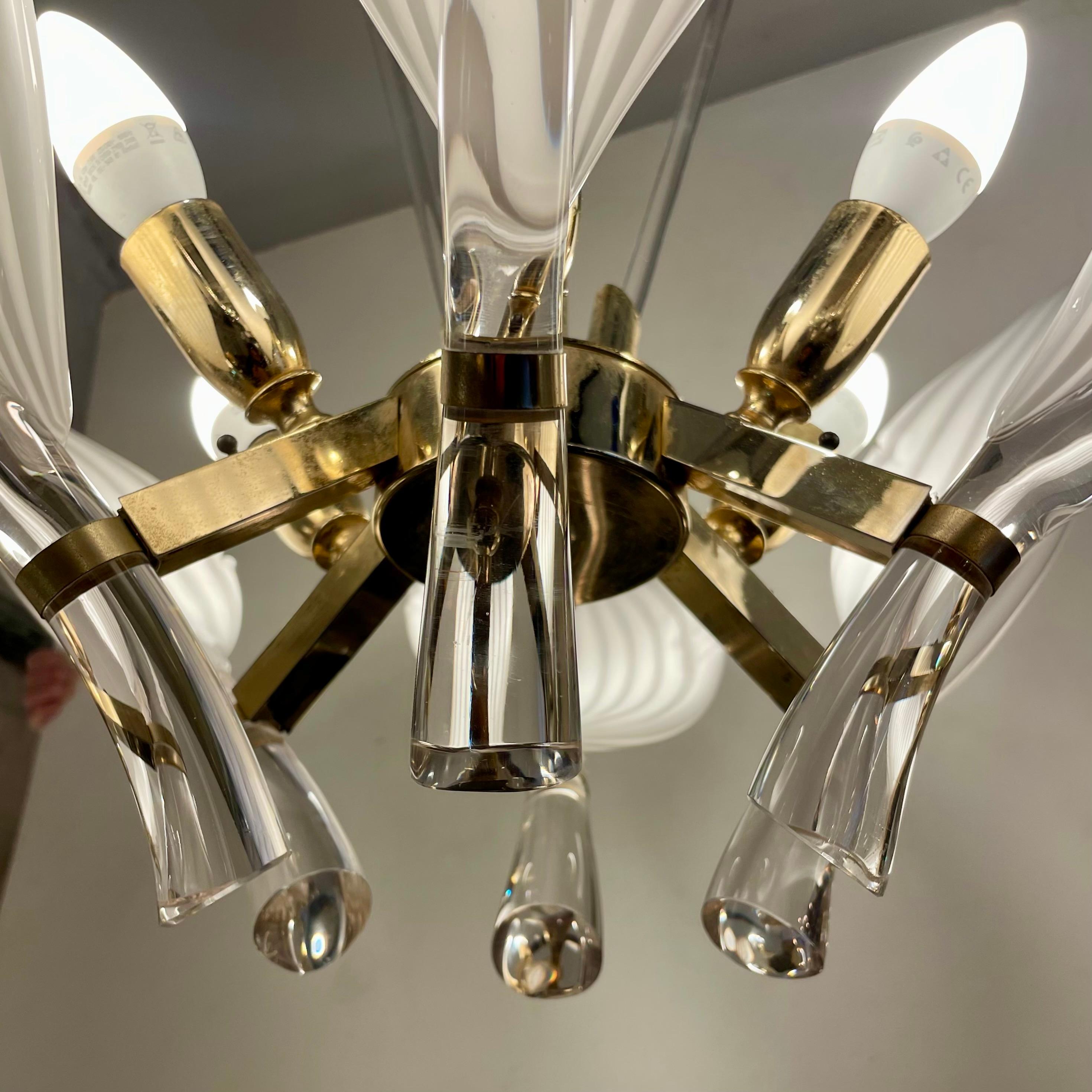 Neoclassical Revival Venetian Chandelier by Franco Luce for Seguso, 1960s For Sale
