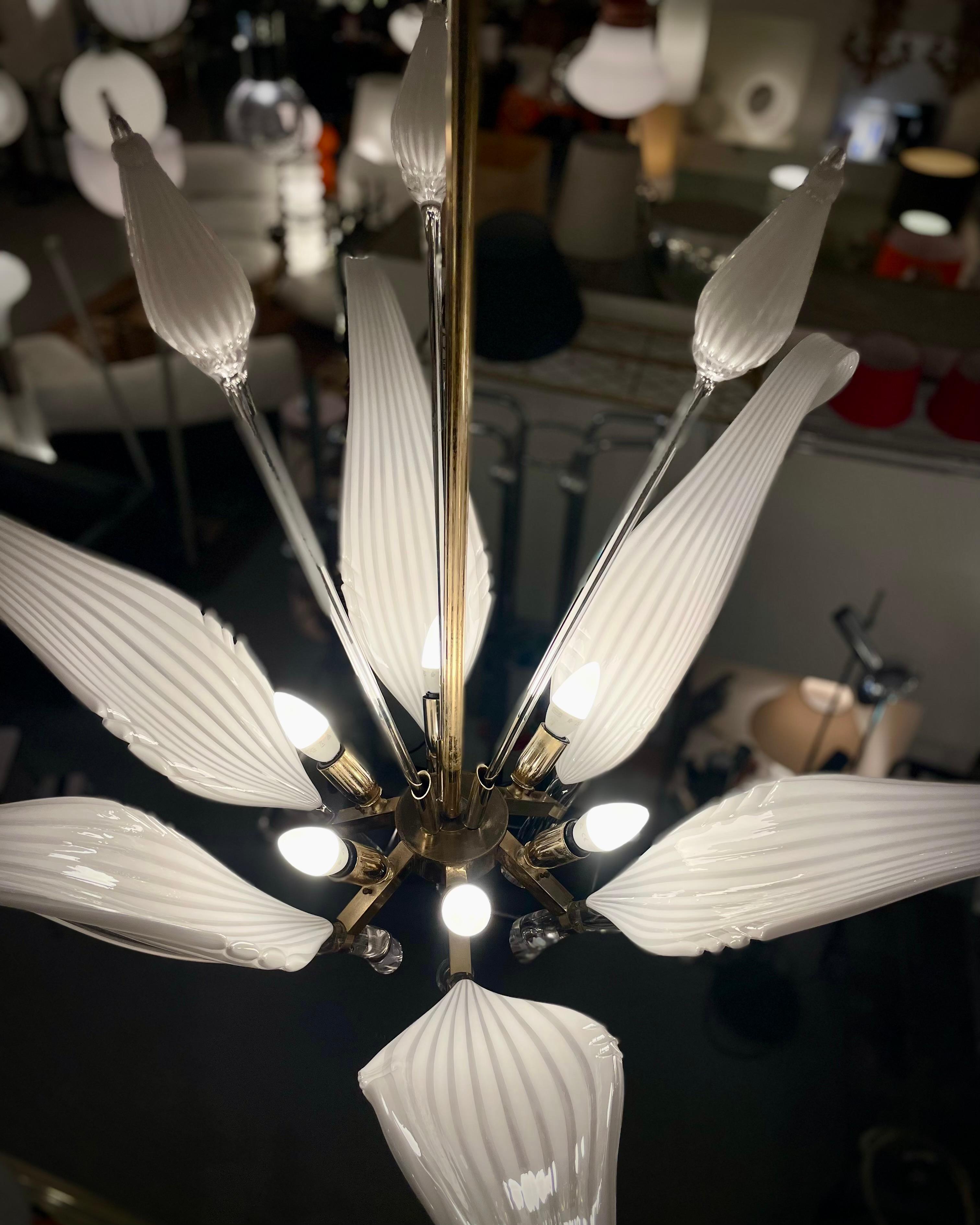 Mid-20th Century Venetian Chandelier by Franco Luce for Seguso, 1960s For Sale