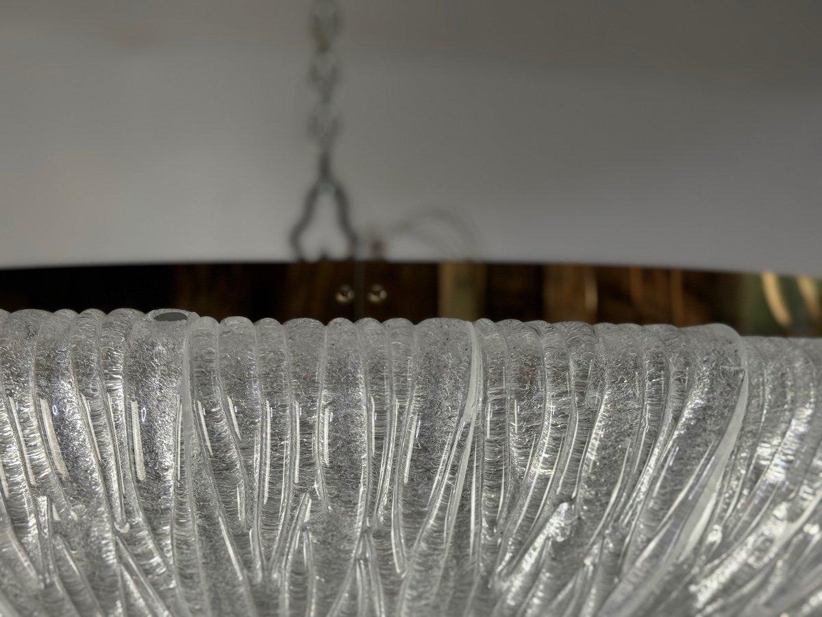 Lustre vénitien en verre incolore de Murano par Barovier Circa 1950 3
