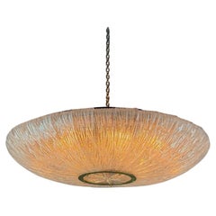 Lustre vénitien en verre incolore de Murano par Barovier Circa 1950