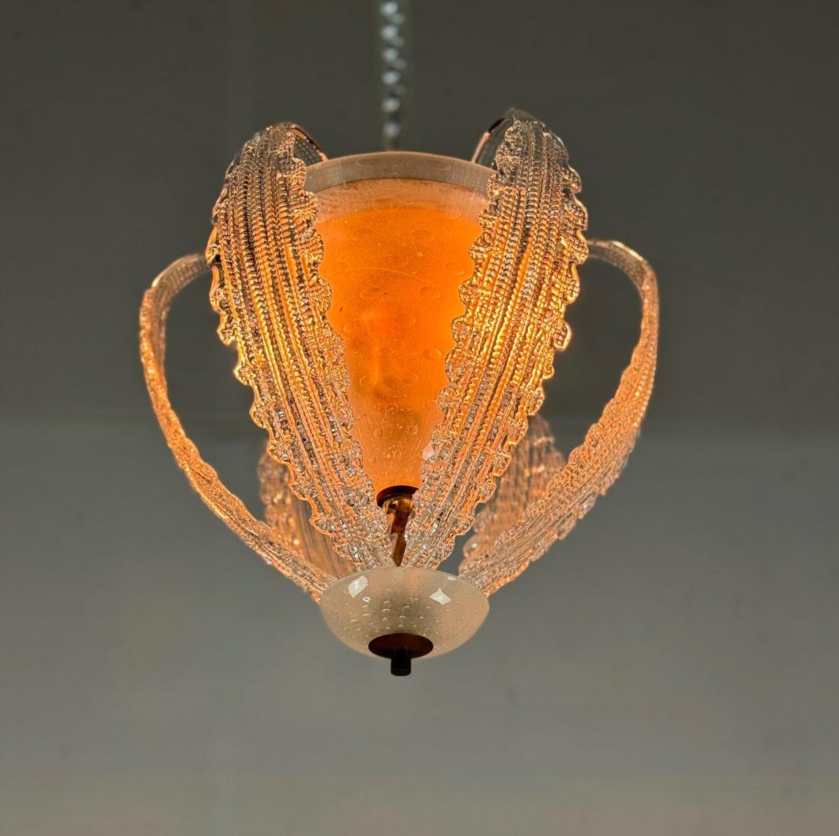 Venetian Chandelier In Colorless Murano Glass

New Electrification

Circa 1950