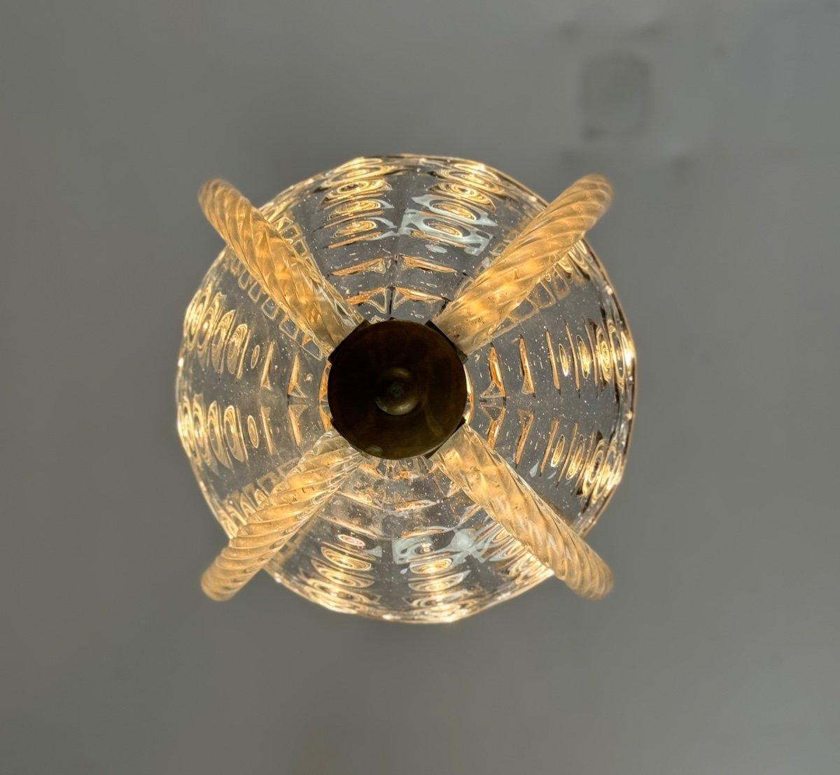 XX secolo Lampadario veneziano in vetro di Murano incolore CIRCA 1950 in vendita