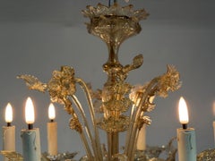 Venetian chandelier in green Murano glass, around 1920