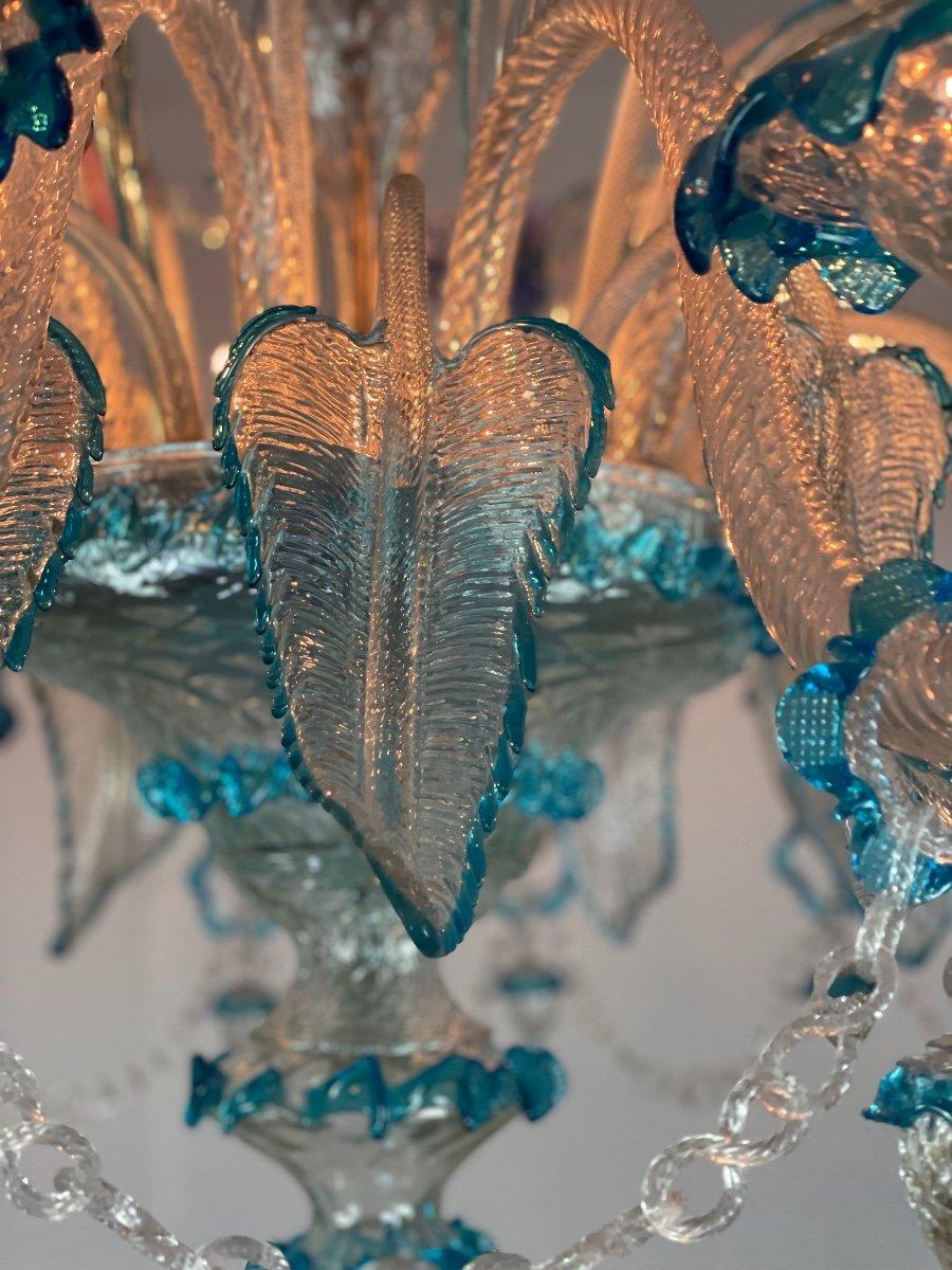 Venezianischer Kronleuchter aus mehrfarbigem Murano-Glas, 12 Lichterarme im Angebot 5