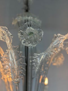 Venetian chandelier in Murano glass, 6 light arms, new wiring, circa 1930