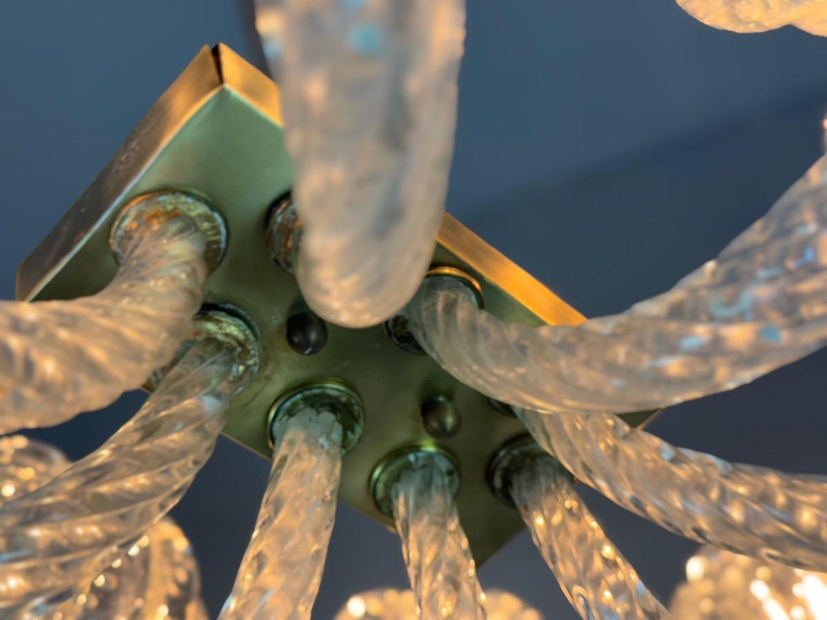 Araña veneciana de cristal de Murano de Barovier, hacia 1950 Italiano en venta