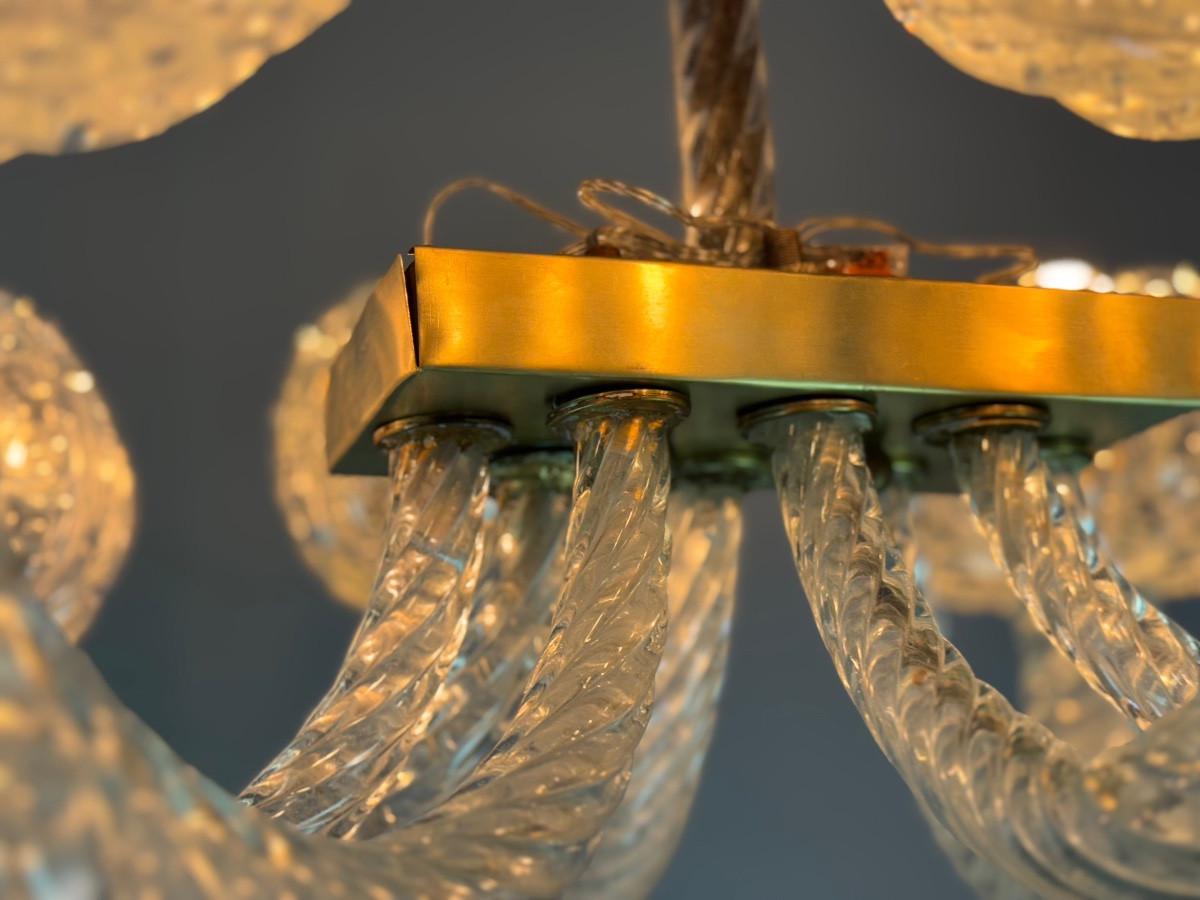 Araña veneciana de cristal de Murano de Barovier, hacia 1950 en Bueno estado para la venta en Honnelles, WHT