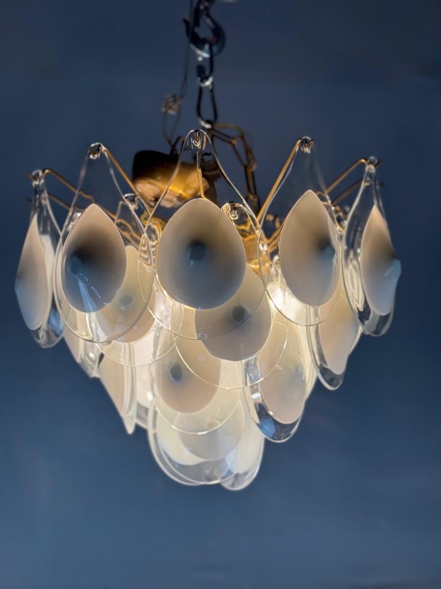 20ième siècle Lustre vénitien en verre de Murano par Vistosi, vers 1960 en vente