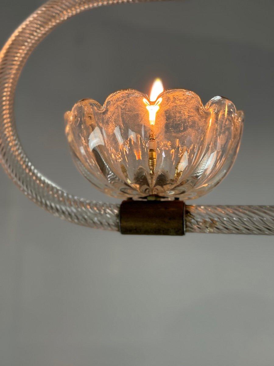 Venetian Chandelier In Murano Glass Two Points Of Light Circa 1950 For Sale 2