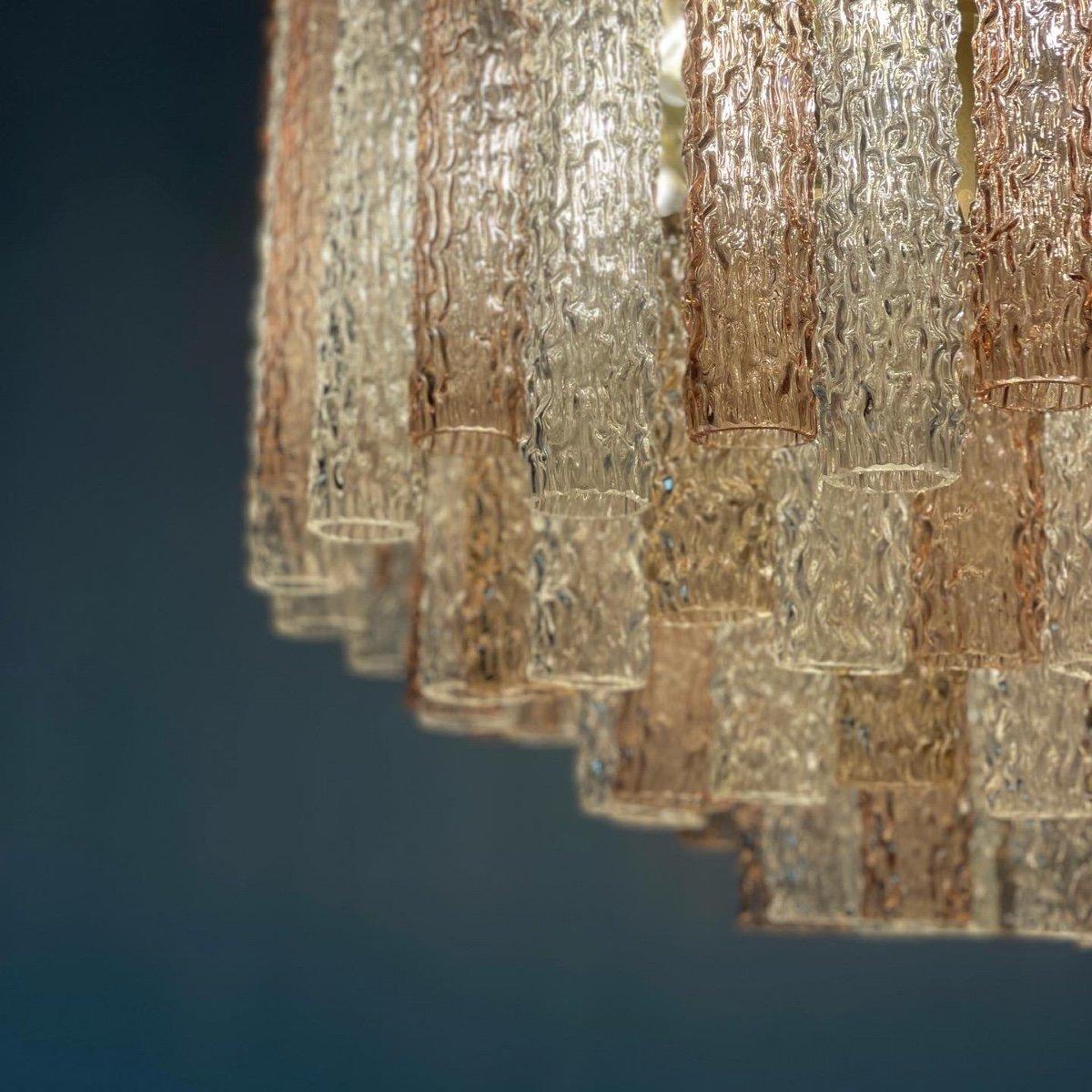 Murano glass chandelier by Venini.