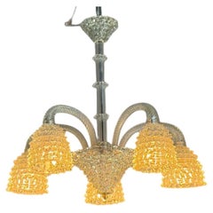 Venetian chandelier, Rostrato model by Barovier and Toso, around 1930