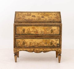 Venetian Chinoiserie Painted Secretaire, Wood, Mid-19th Century, Italy