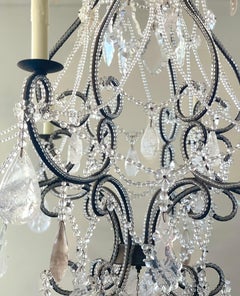 Venetian Citrine & Rock Crystal Chandelier. Italy, c. 1950's