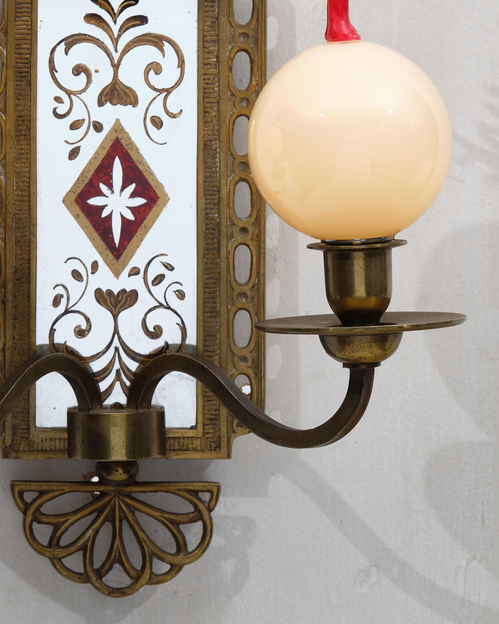 Art Deco Venetian Coral Sconces